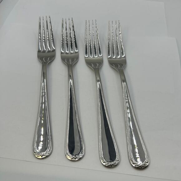 4 Dinner Forks Swedish Lodge Lenox 8 3/8" Stainless 18/10 - Picture 1 of 5